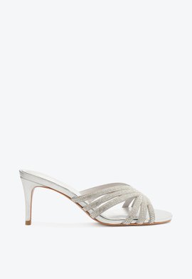 Sandália Mule Prateada