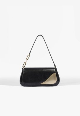 Bolsa Média Kloss Couro Preta