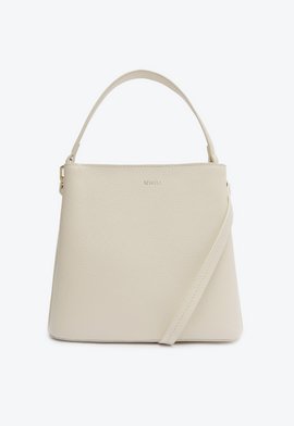 Bolsa Tiracolo Bucket Esther Média Couro Branca