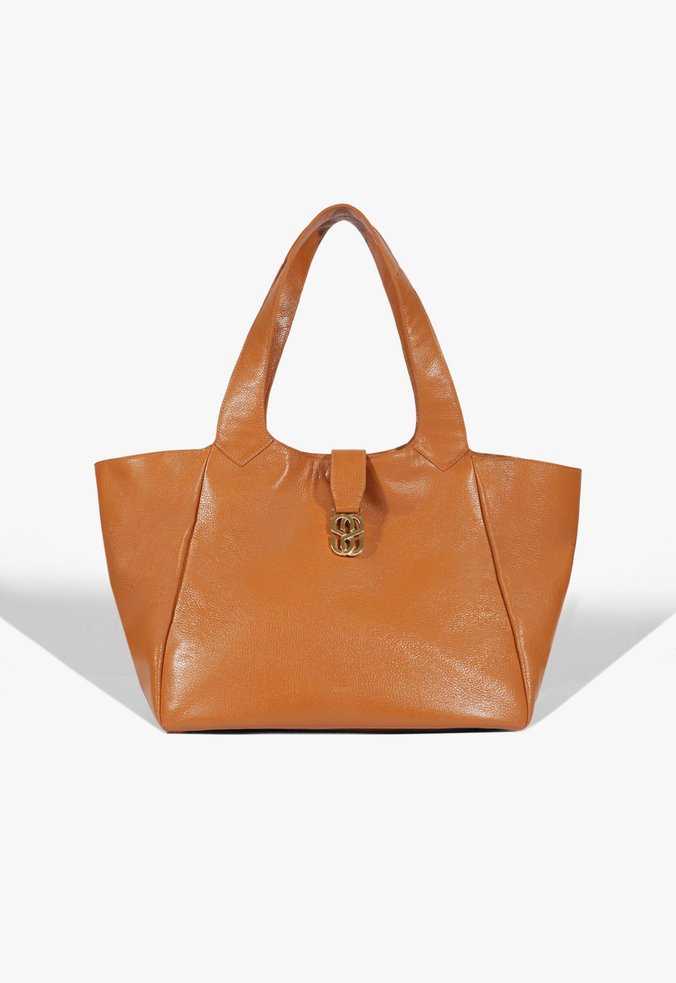 Bolsa Shopping Grande Bucket Easy Couro Marrom