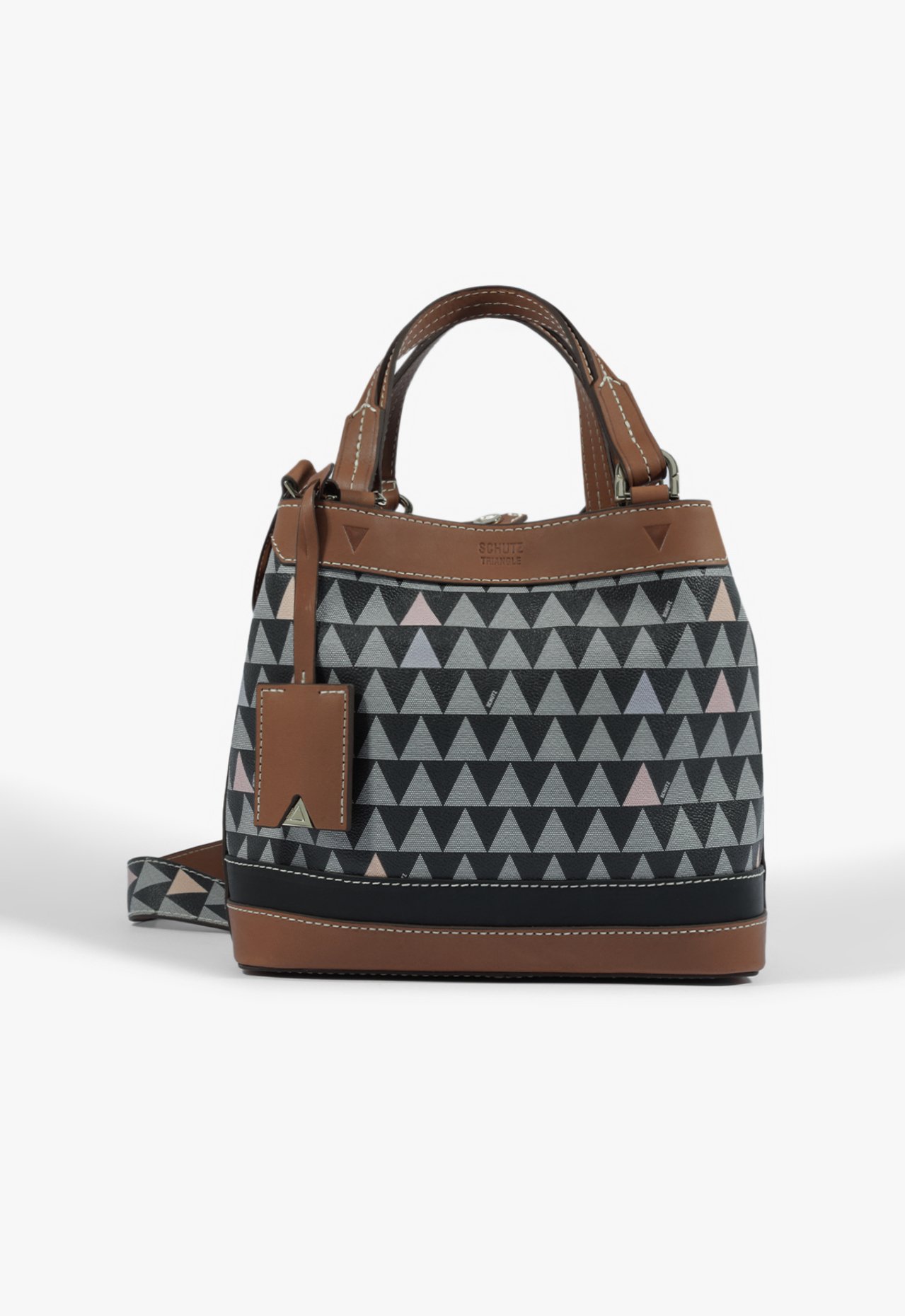 Bolsa Mini Tote Emma Neo Triagle Marrom | Schutz