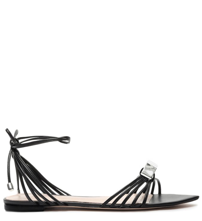 Sandália Rasteira Lace-Up Cube Black Sandália Rasteira Lace-Up Cube Black