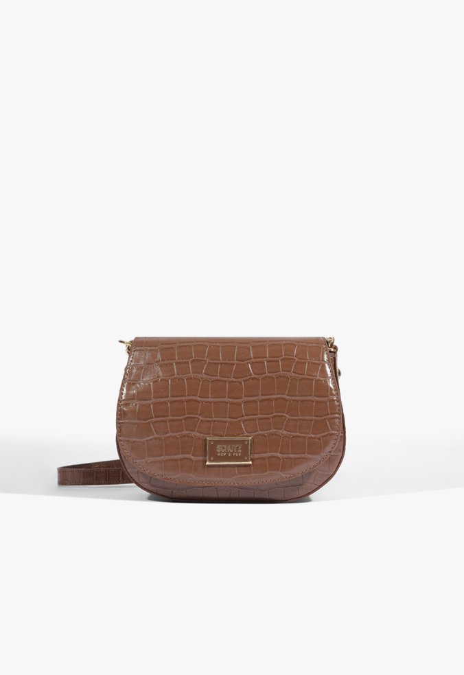 Bolsa Tiracolo Crossbody  Zoey Croco Marrom