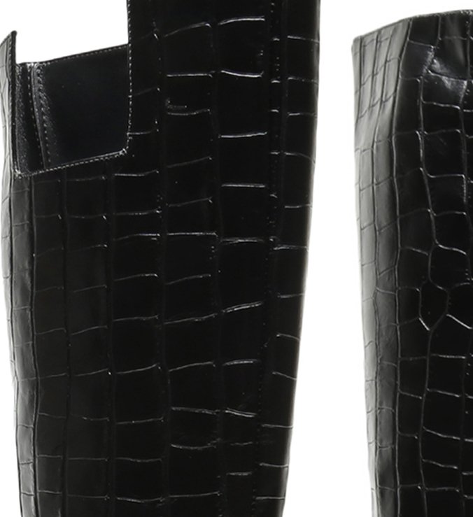 SCHUTZ X GINGER BOTA CROCO BLACK SCHUTZ X GINGER BOTA CROCO BLACK