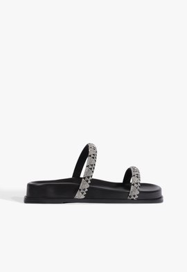 Papete Tiras Glam Schutz Preta