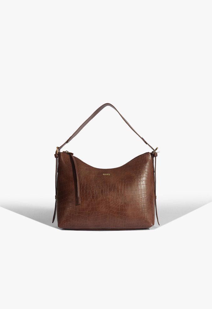 Bolsa Média Maeve Croco Marrom