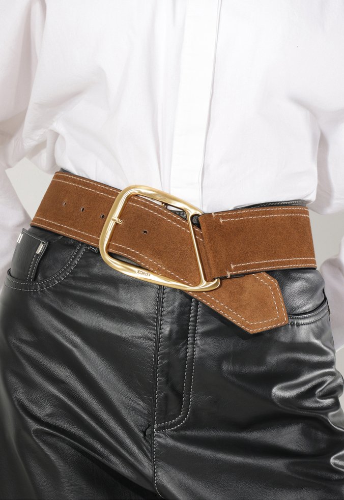 Cinto Jaipur Camurça Marrom Claro