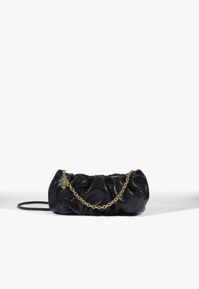 Bolsa Clutch Couro Preta