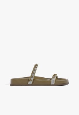 Sandália Papete Flatform Verde