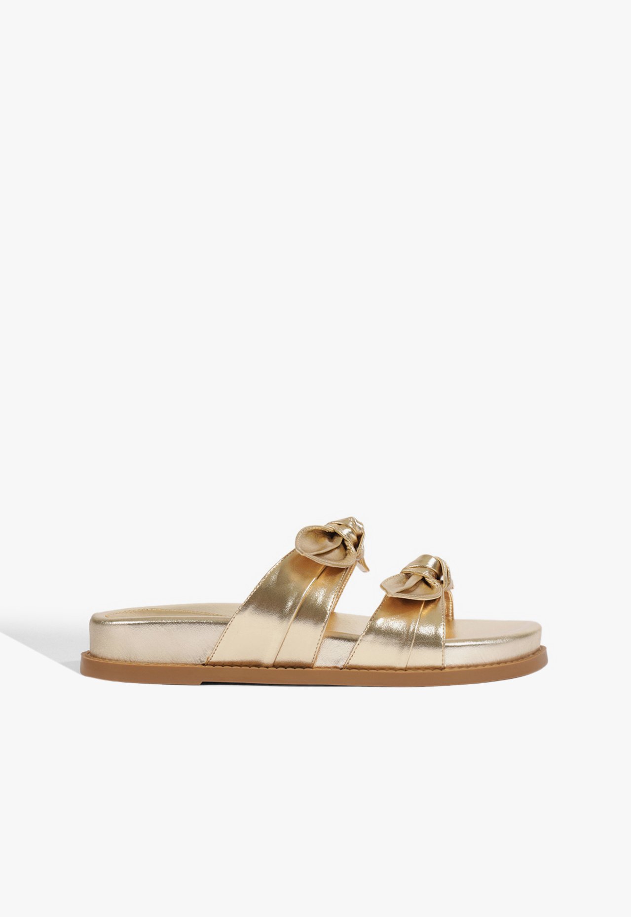 Sandália Papete Sporty Couro Dourada | Schutz