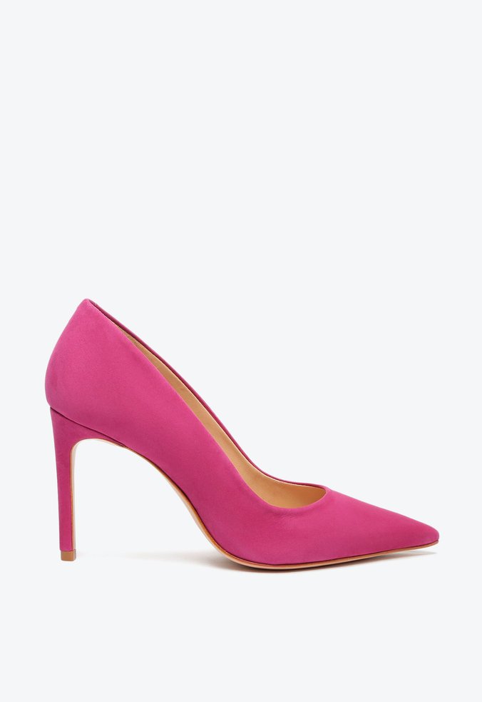 Sapato Scarpin Nobuck Rosa