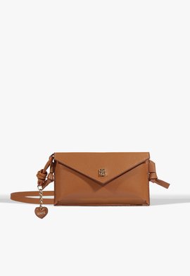 Bolsa Tiracolo Porta Celular Maya Tampa Pequena Couro Marrom