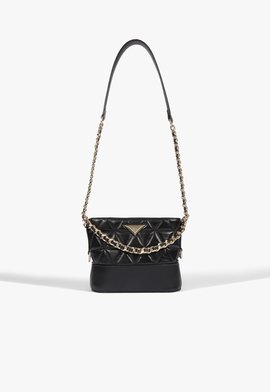 Bolsa Tiracolo Mini Hobo 944 Couro Preta