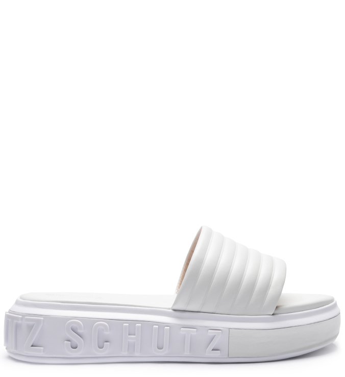 SLIDE BOLD LEATHER WHITE SLIDE BOLD LEATHER WHITE