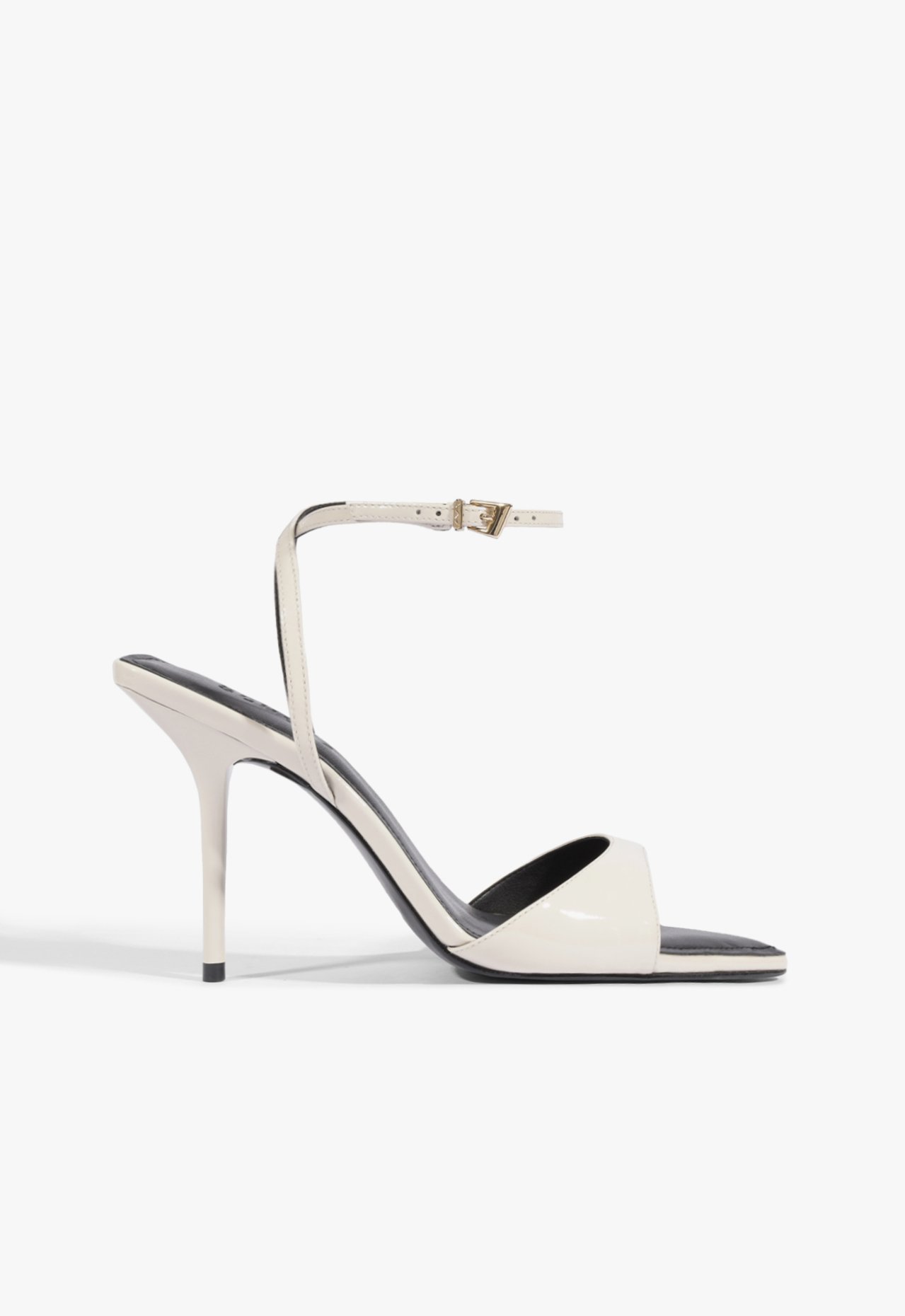 Vista 2 Sandália Salto Elodie Buckle Verniz Couro Schutz Schutz BR Marrom Schutz BR Marrom