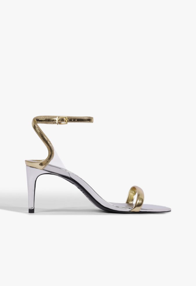 Sandália Skye Leaf Mid Couro Prata