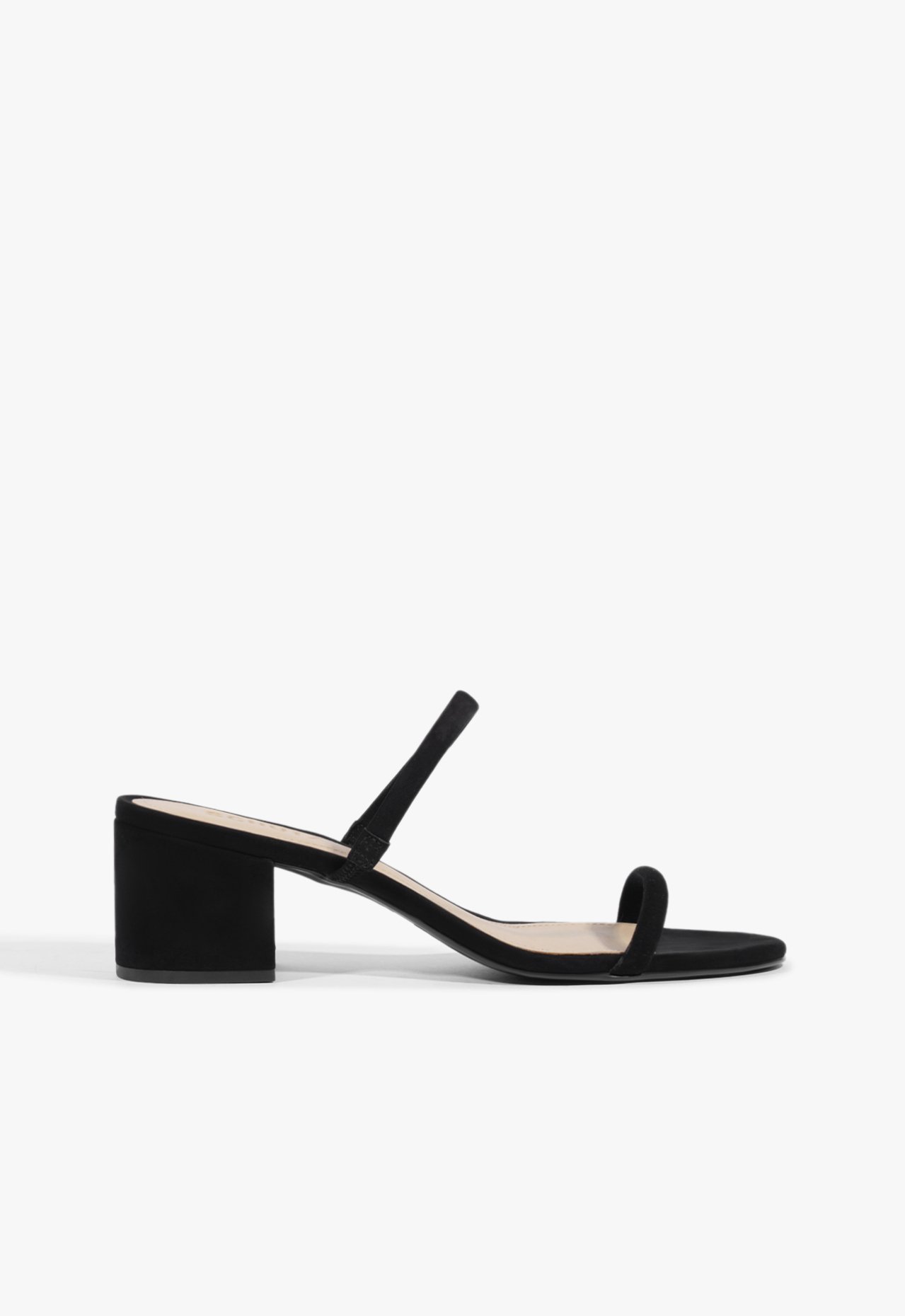 Tamanco Block Heel Straps Camurça Preto | Schutz