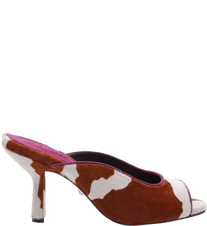Open Mule Cow Nobuck Pink Open Mule Cow Nobuck Pink