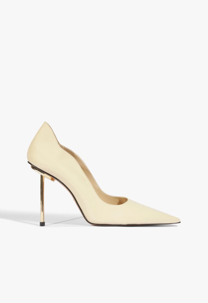 Sapato Scarpin Salto Alto Verniz Branco
