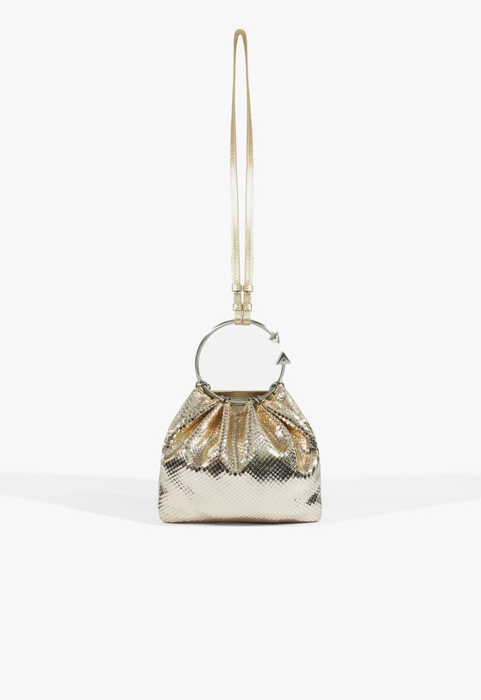 Bolsa Bucket Metálica Dourada