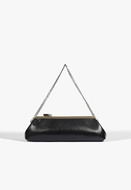 Bolsa Clutch Nyra Couro Preta