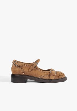 Oxford Fivelas e Studs Carmurça Marrom