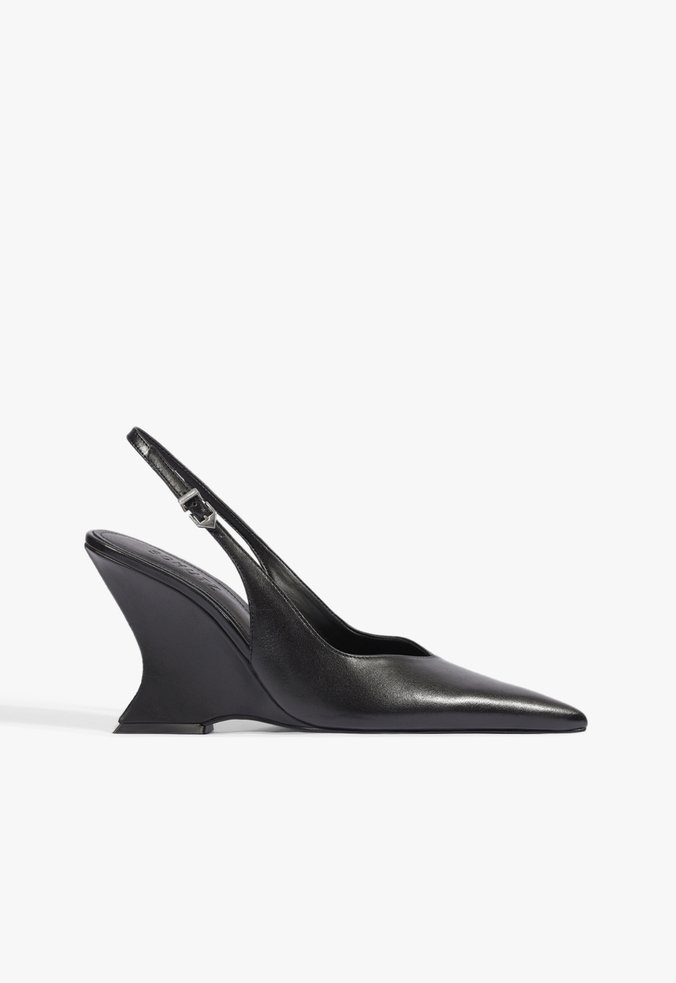 Scarpin Slingback Siena Couro Preto