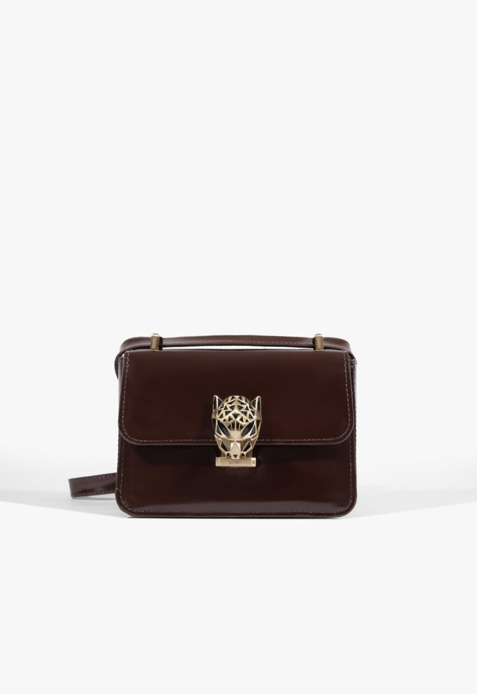 Bolsa Tiracolo Leoness Pequena Couro Marrom