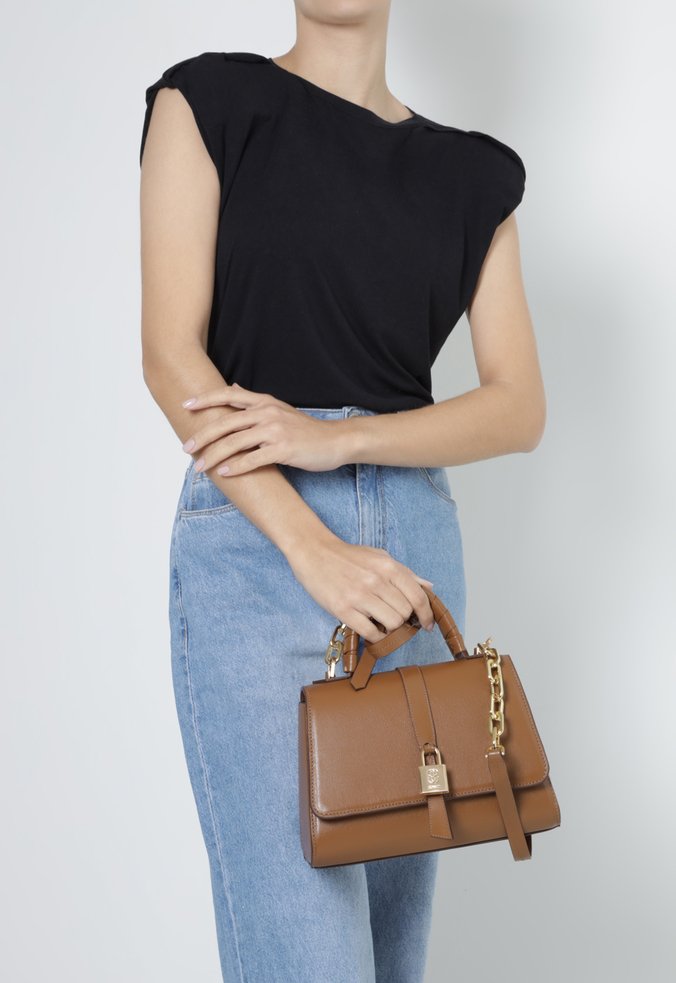 Bolsa Tiracolo Robin Couro Marrom