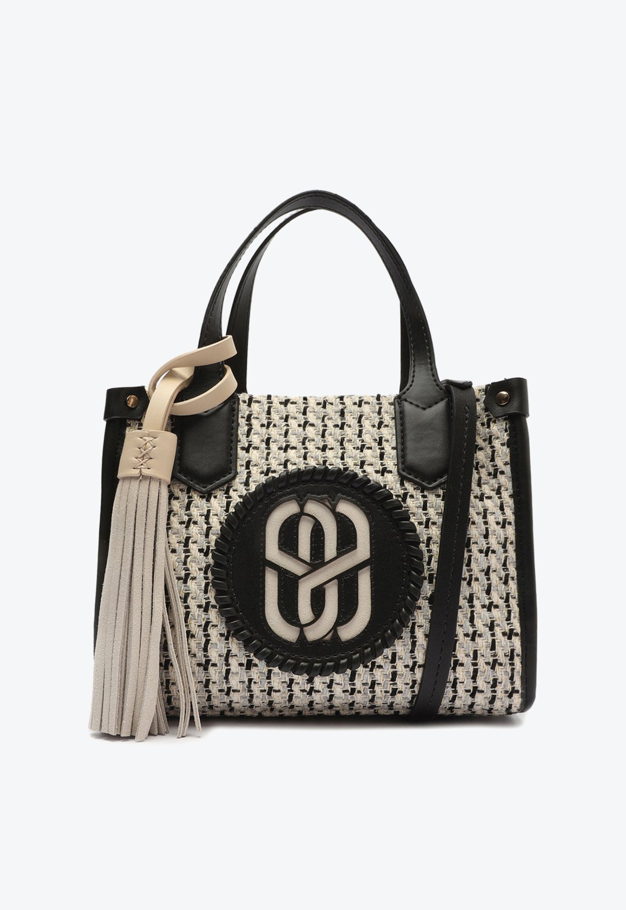 Bolsa Tote Mini Breeze Tecido Tweed Preta | Schutz