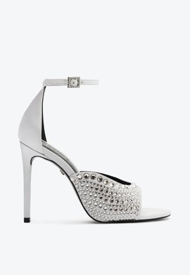 Sandália Louise Branca Crystal By Swarovski