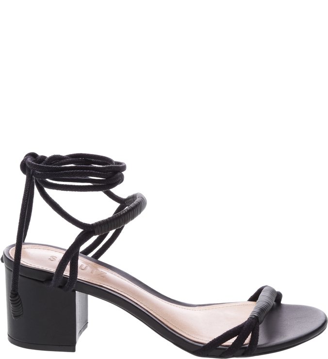 Sandália Block Heel Amarração Black