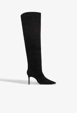 Bota Dressy Cano Longo Camurça Preto