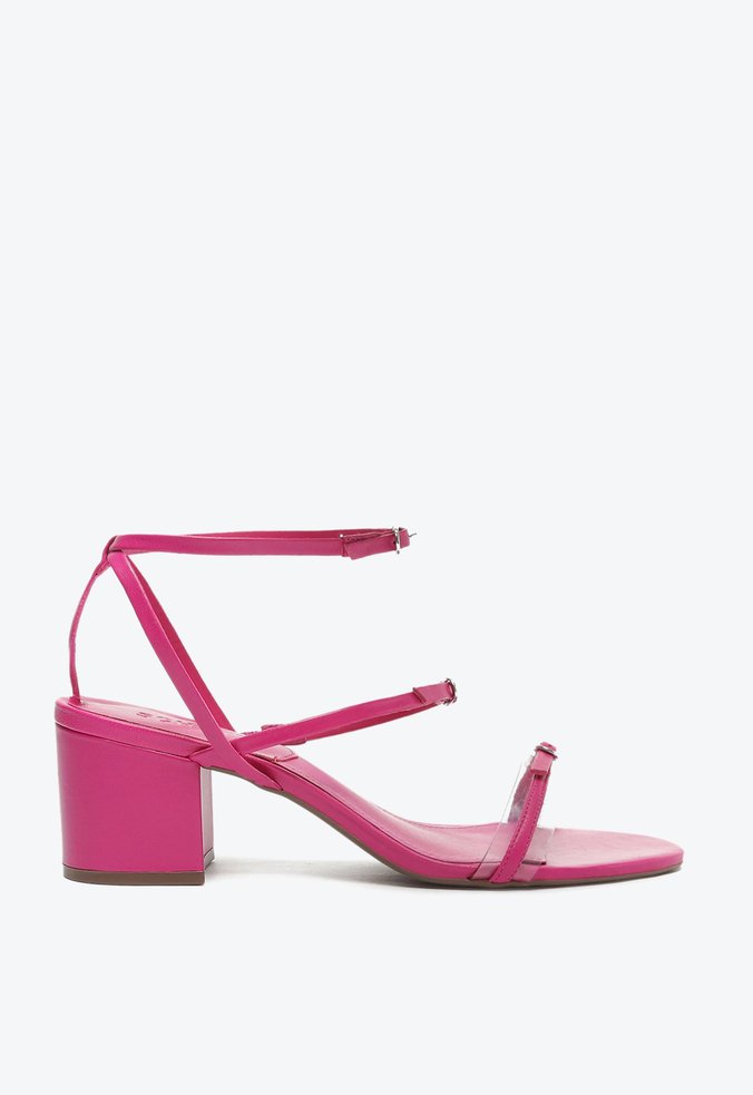 Sandalia pink discount salto medio
