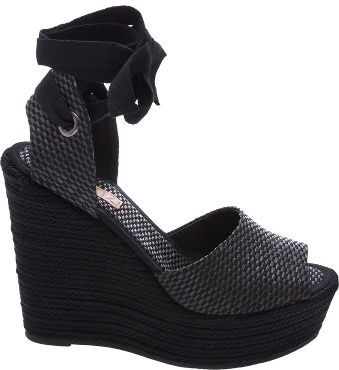 Plataforma Lace Up Black