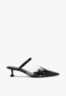 Scarpin Mule Tori Vinil Preto