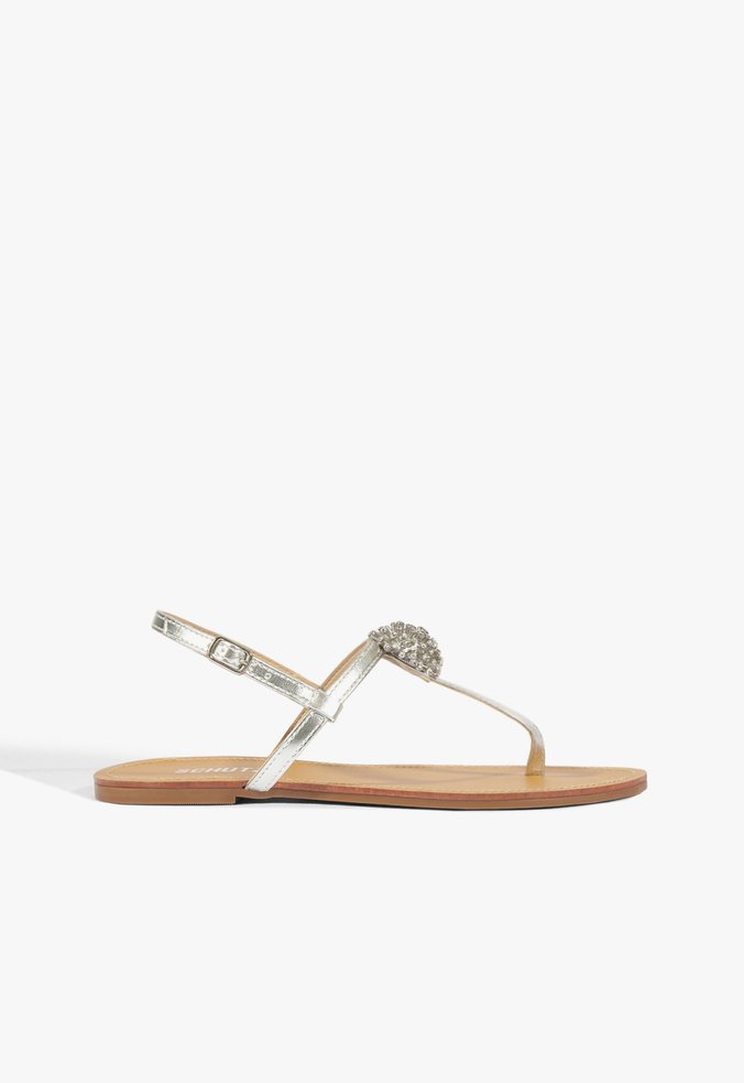 Sandália Rasteira Yara Prata