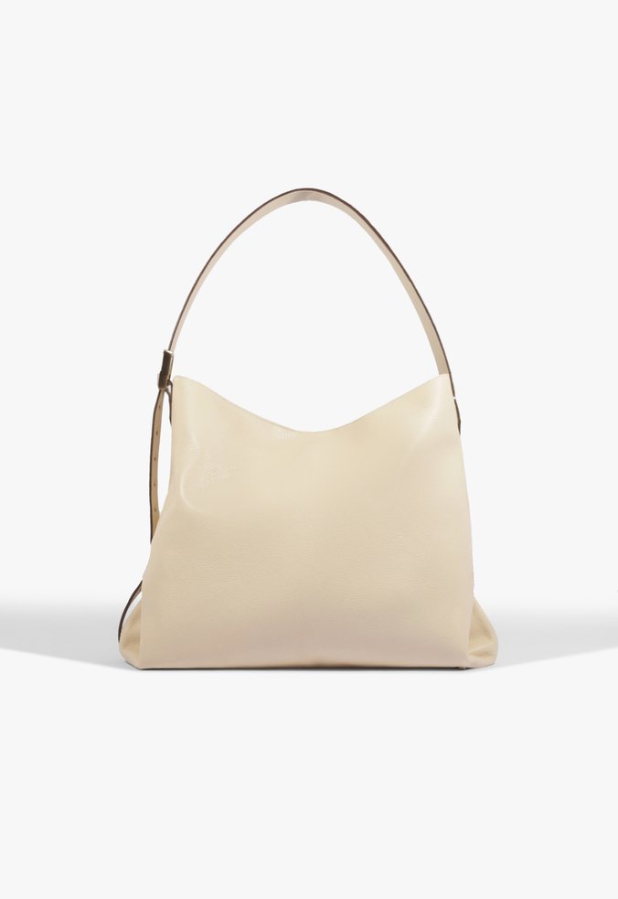 Bolsa Hobo Jane Média Couro Branca