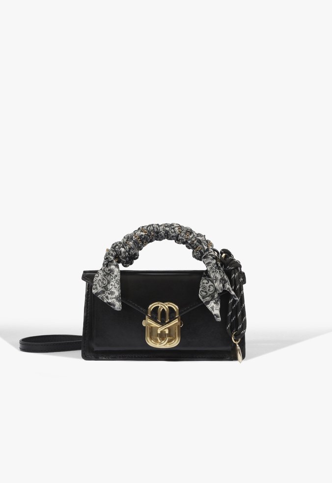 Bolsa Mini Satchel Brera Aged Pequena Couro Preta