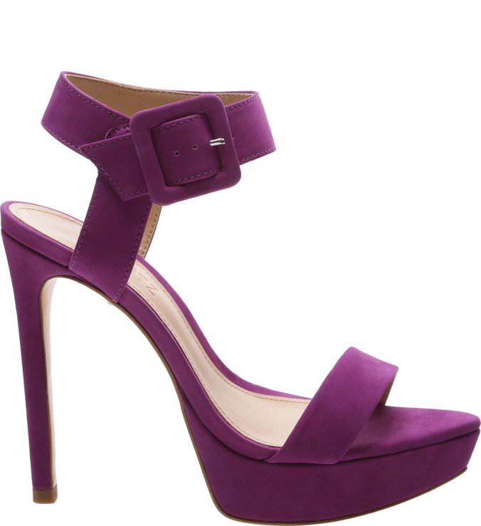 Sandália Salto Meia Pata Nobuck Lilac Sandália Salto Meia Pata Nobuck Lilac