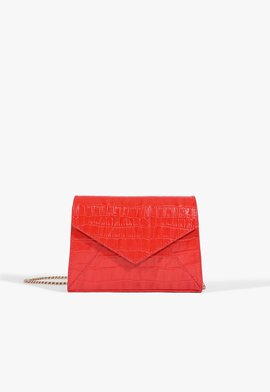 Bolsa Clutch Cayla Couro Croco Vermelha