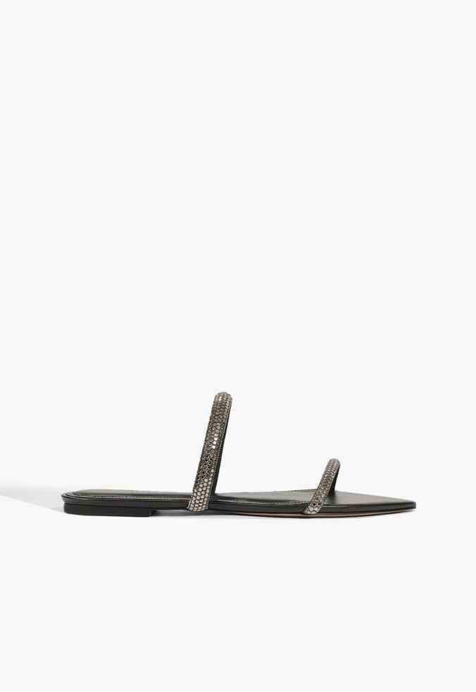 Rasteira Couro Preto