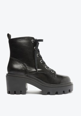 Coturno Charley Couro Preto