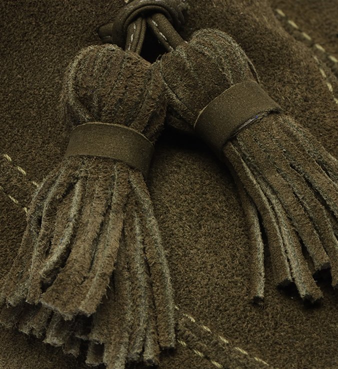 Sapato Mocassim Camurça Tassel Verde-Militar Sapato Mocassim Camurça Tassel Verde-Militar