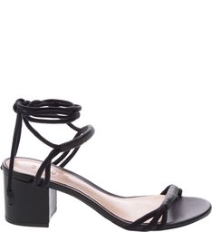 Sandália Block Heel Amarração Black
