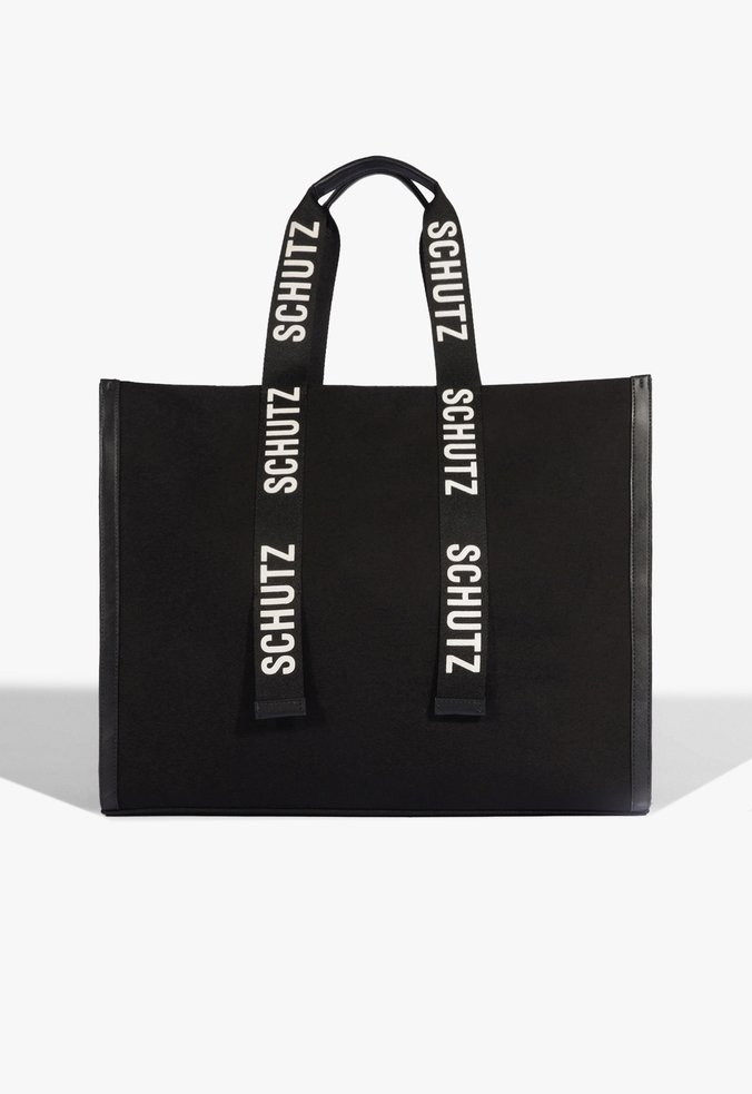 Bolsa Shopping Livia Lona Preta