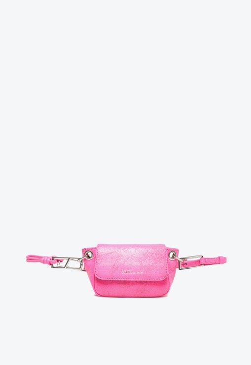 Pochete Rebel Couro Pink Neon