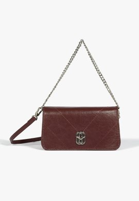 Bolsa Tiracolo Média Schutz Squad Couro Marrom