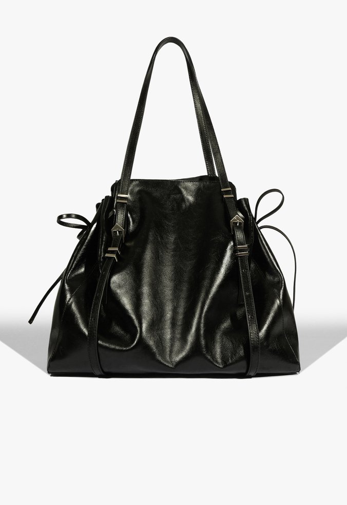 Bolsa Shopping Grande Emily Couro Preta