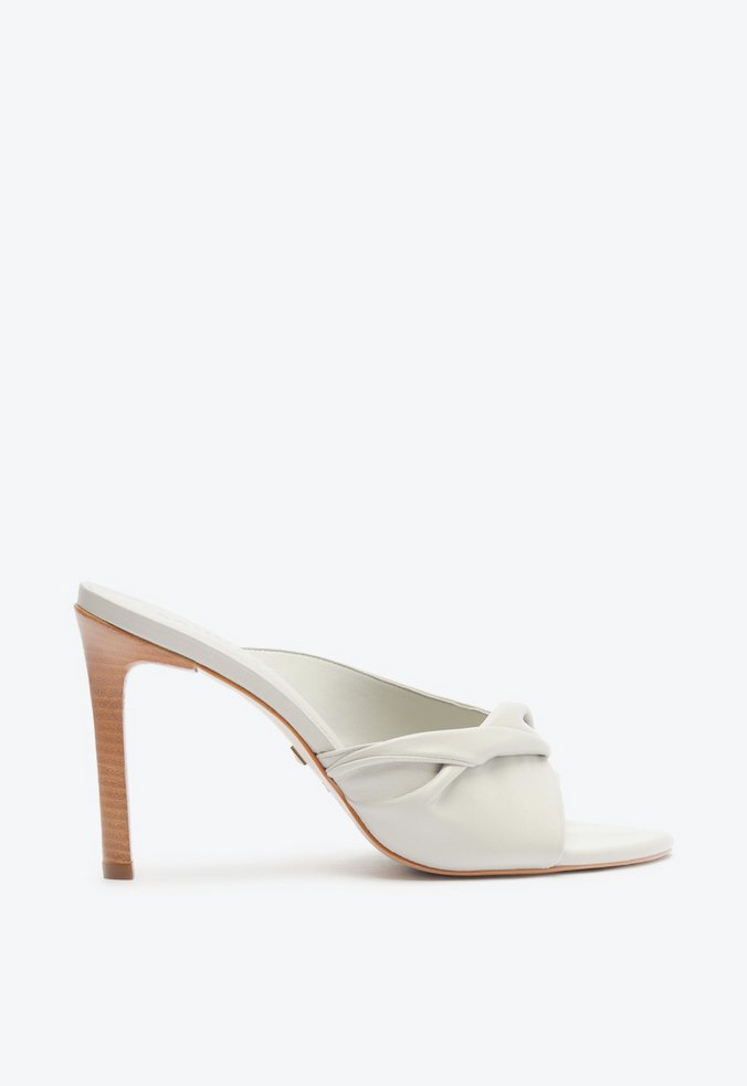 Sapato Mule New Icon Couro Cinza